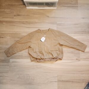 Tan Cropped Jacket